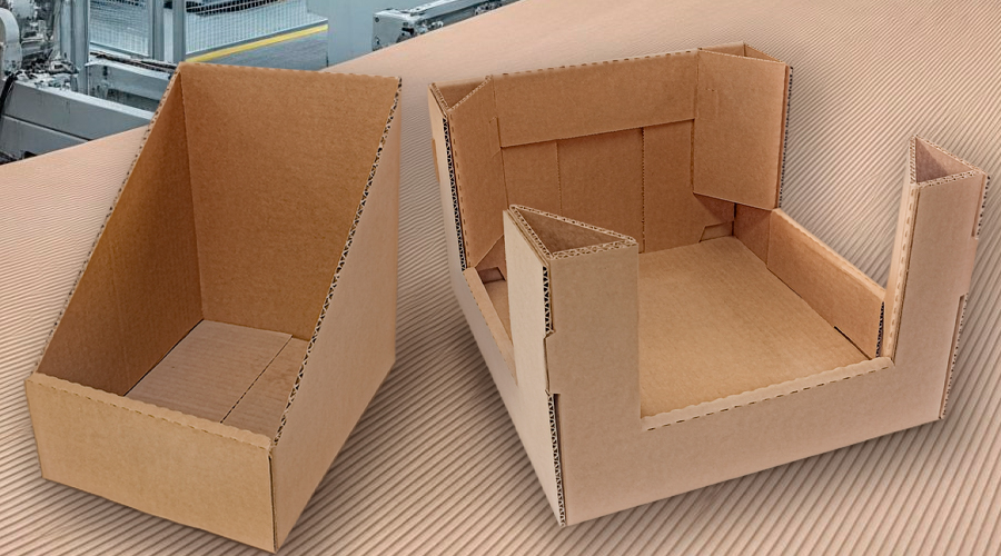 Cajas troqueladas de cartón corrugado con diseño personalizado